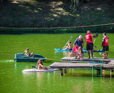 Tirolesa e Stand up paddle